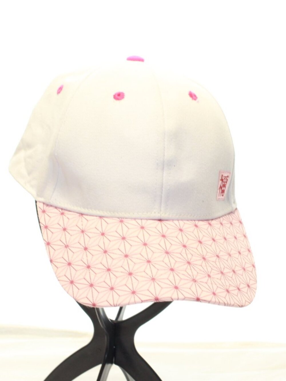 Demon Slayer White Pink Nezuko Kamado Adjustable Strap Back Baseball Cap Hat